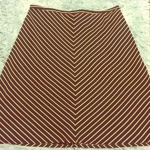 Black and white knee length skirt